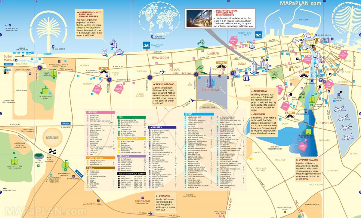 térkép downtown Dubai