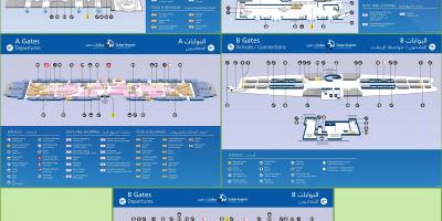 A 3-as terminálon Dubai repülőtér térkép