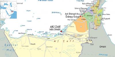 Térkép Dubai, egyesült arab Emírségek