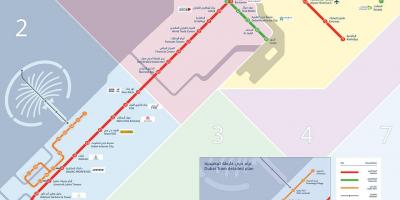 A Dubai metró térkép