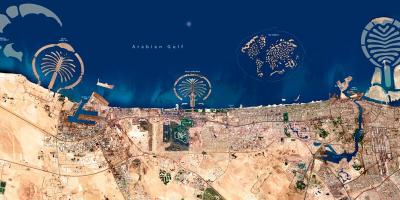 Műholdas térkép a Dubai