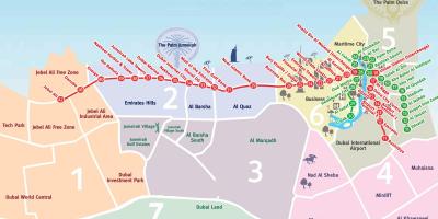 Térkép Dubai városrészek