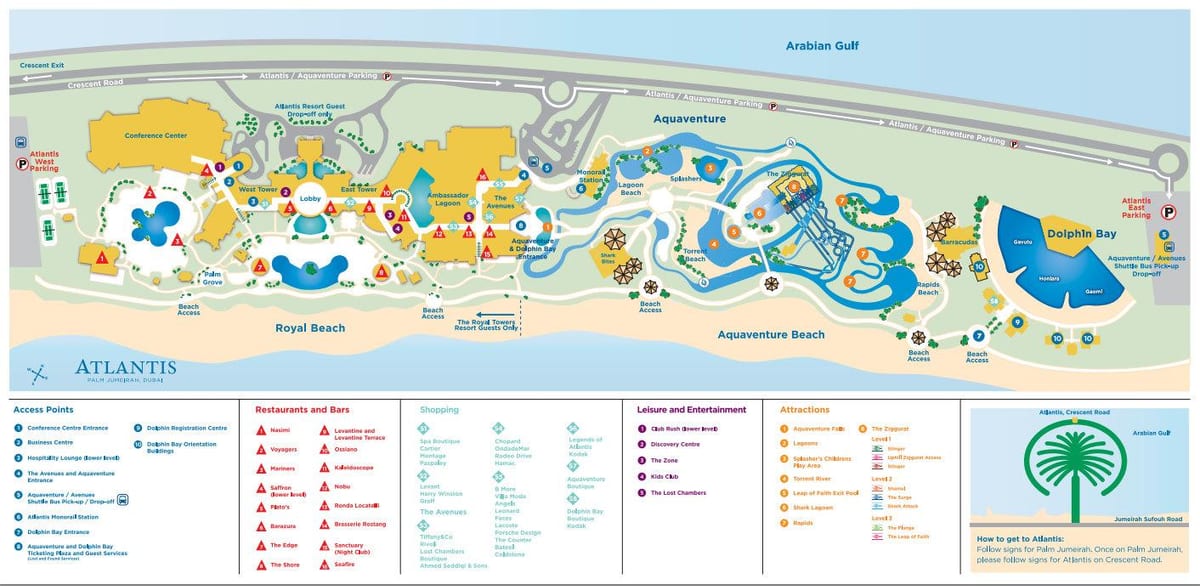 térkép Atlantisz Dubai