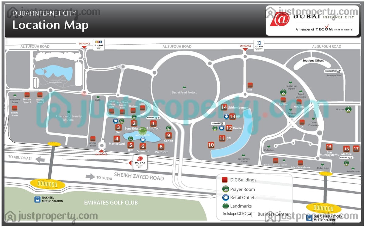 térkép Dubai internet city