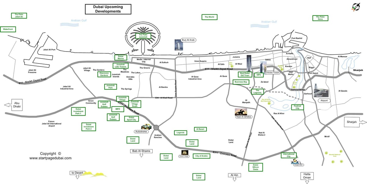 Dubai investment park térkép