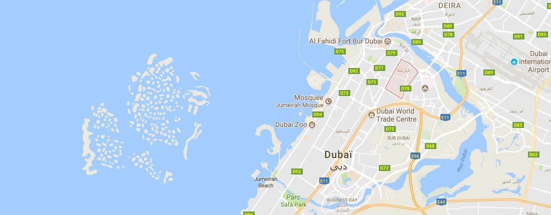 Karama Dubaj térkép