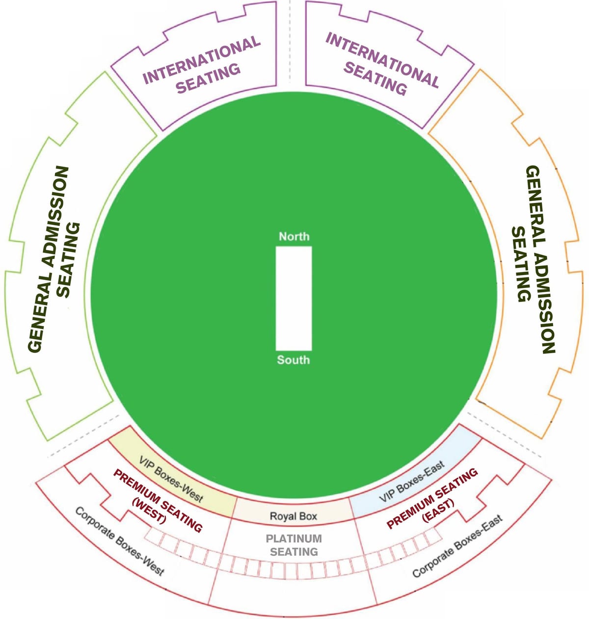 Dubai krikett stadion térkép