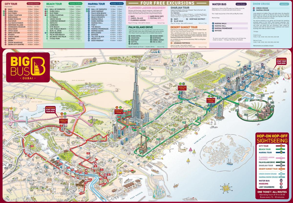 térkép Dubai látnivalók
