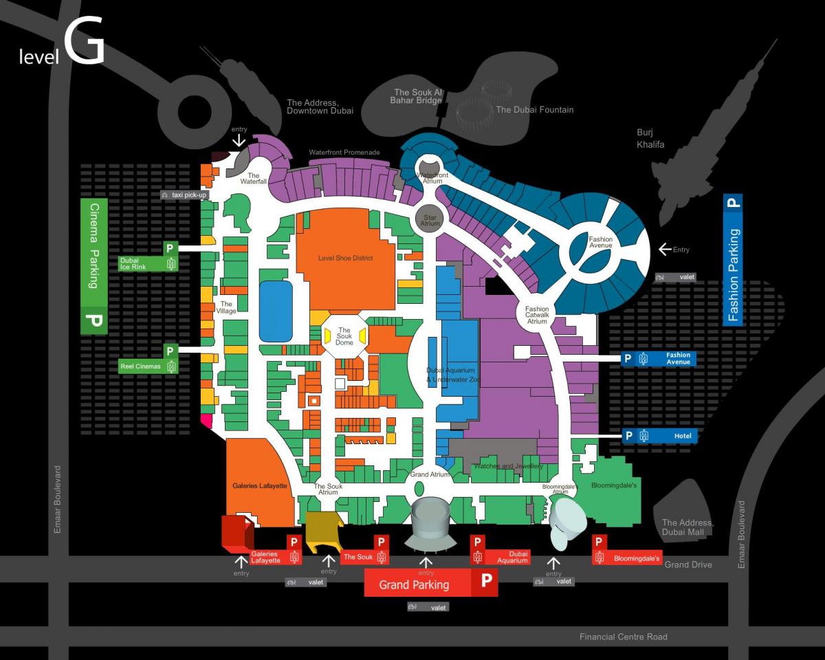 térkép Dubai mall
