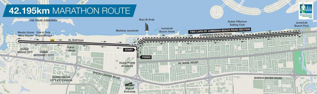 térkép Dubai marathon