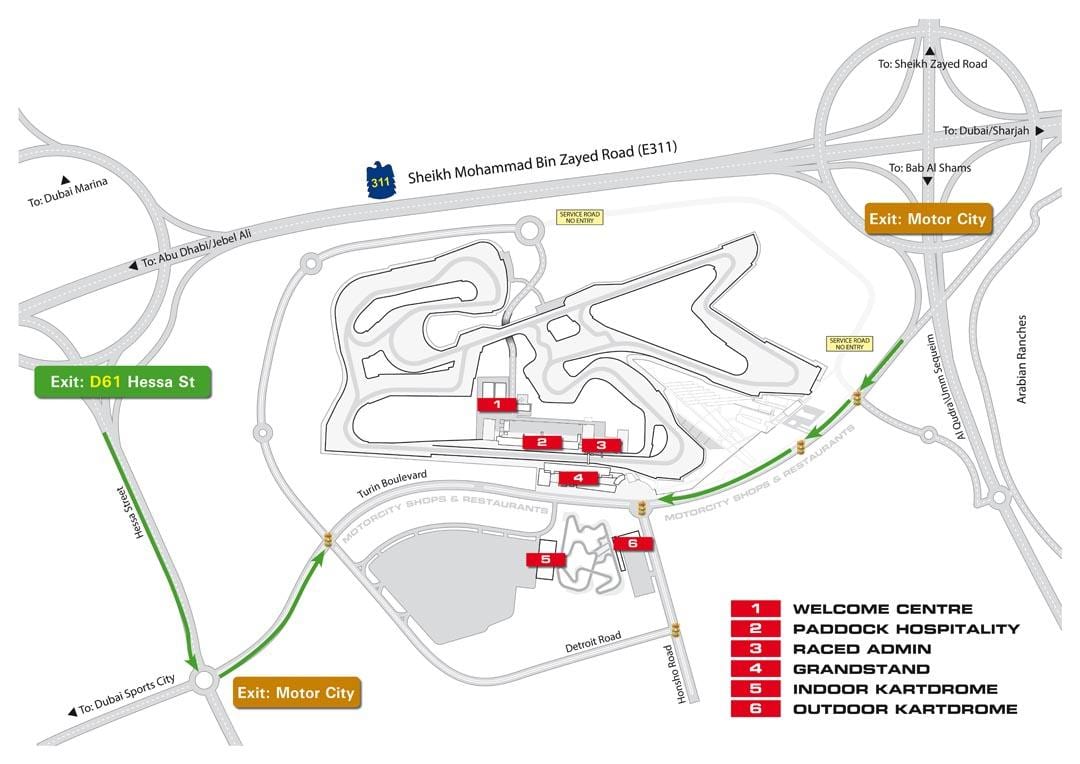 térkép Dubai motor city
