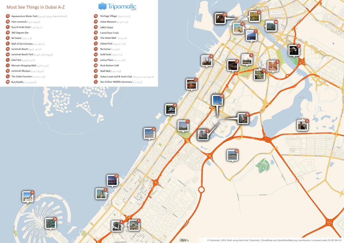 térkép Dubai szökőkút