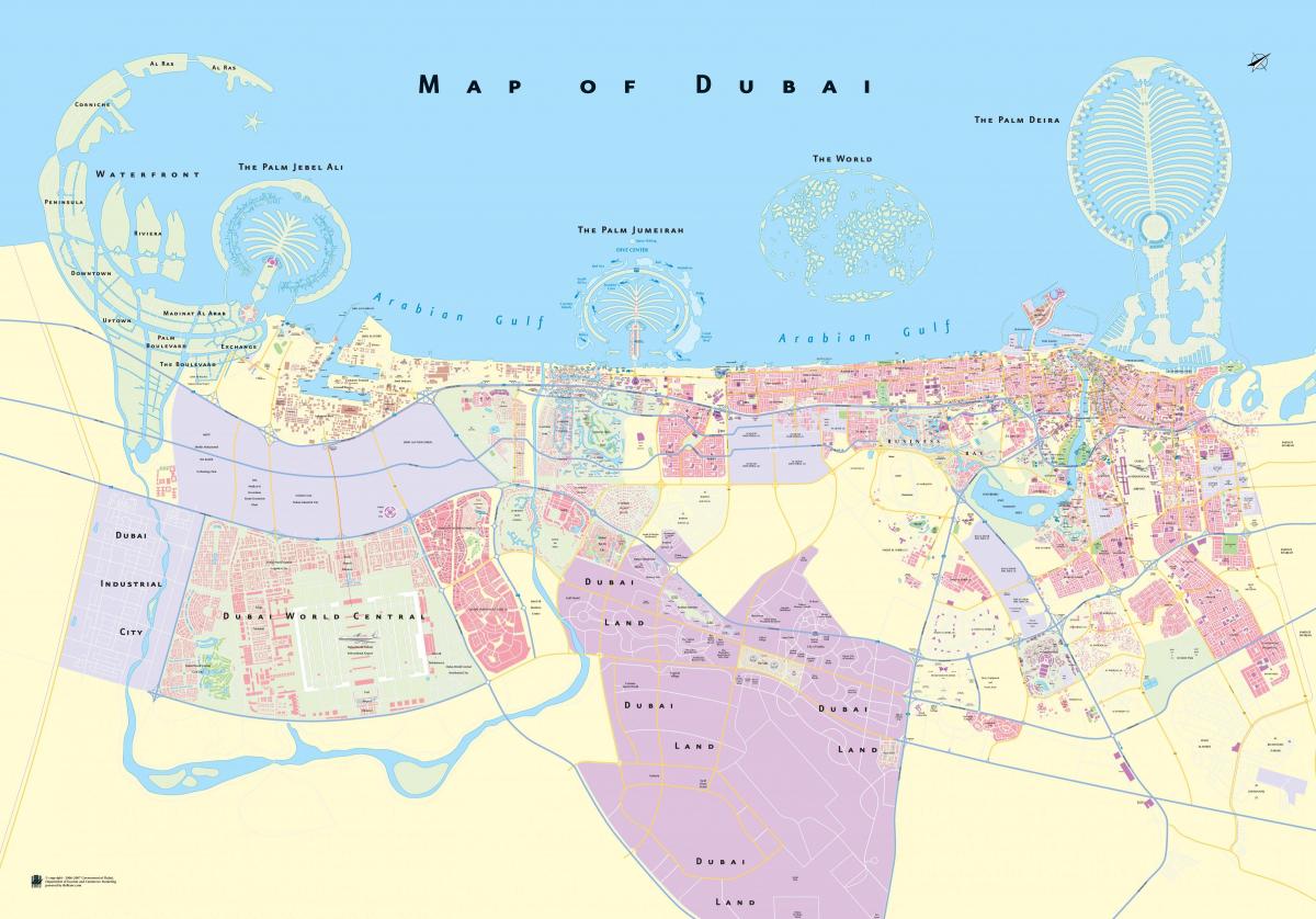 térkép Dubai területén