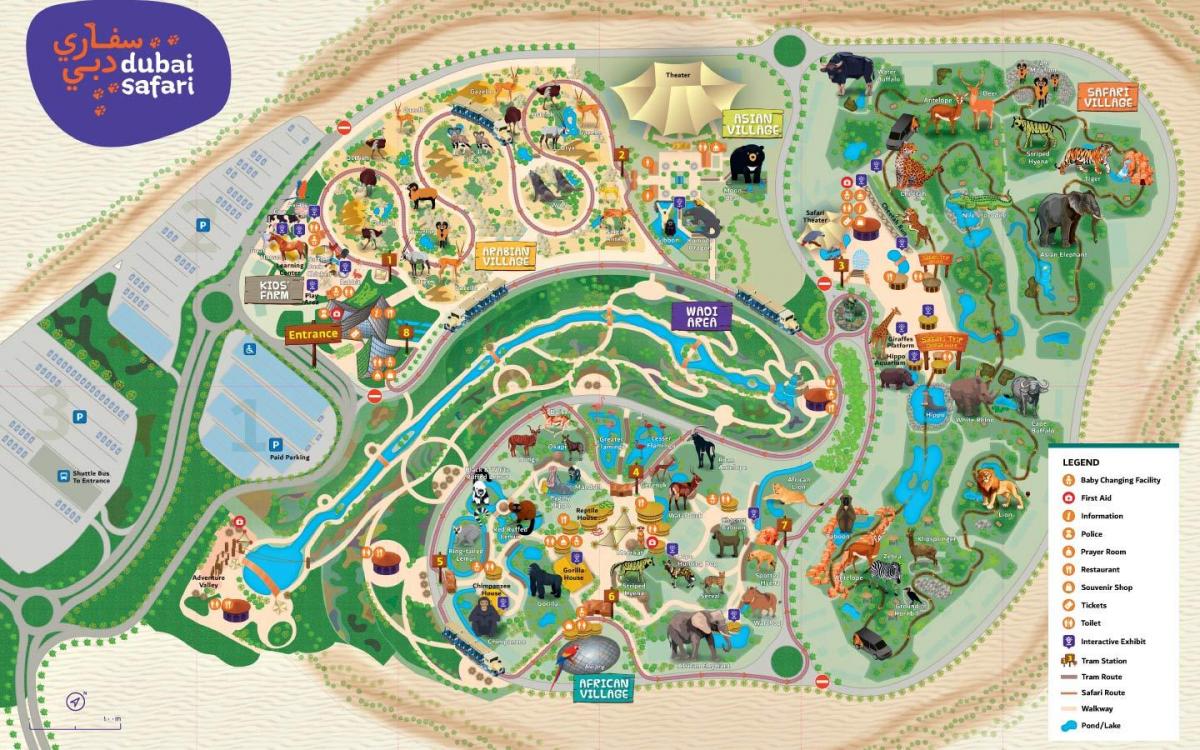 térkép Dubai zoo