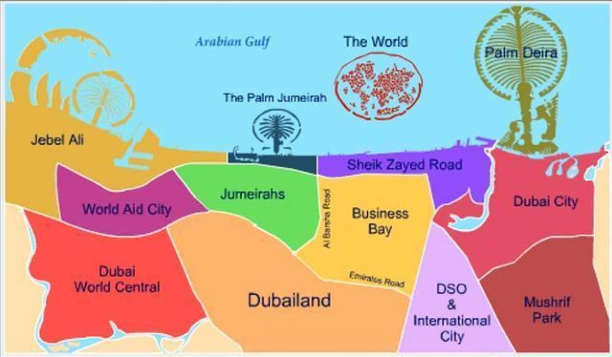 térkép Dubailand