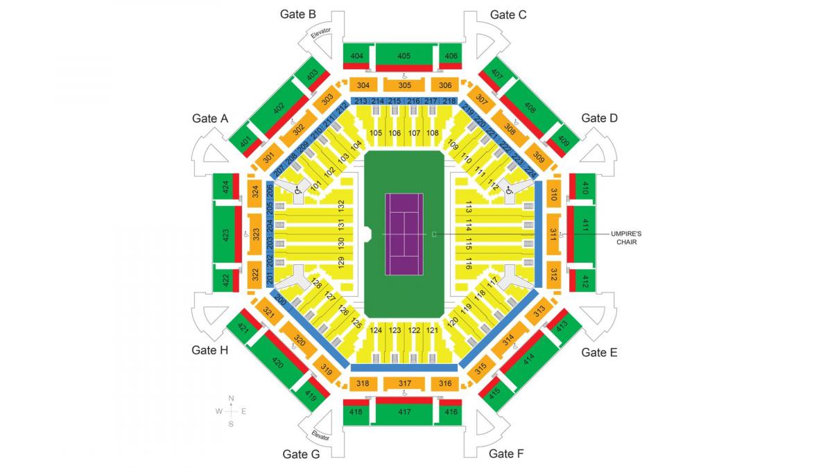 térkép Dubaji tenisz-stadion