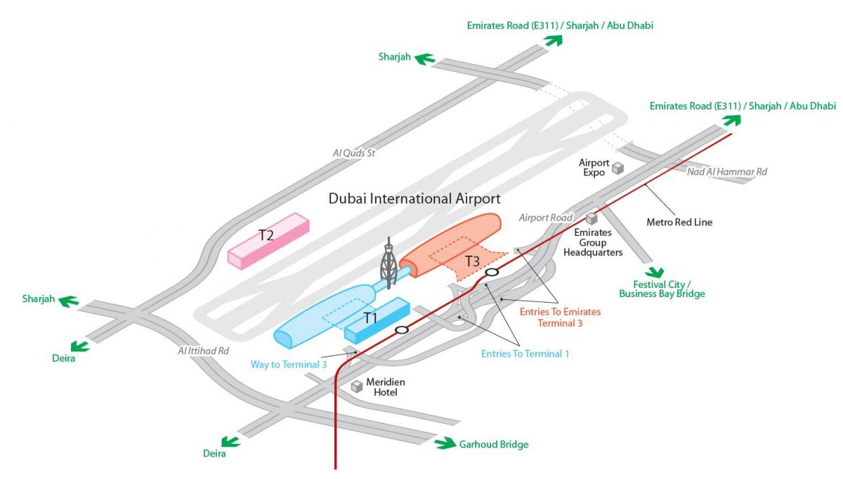 dxb repülőtér térkép