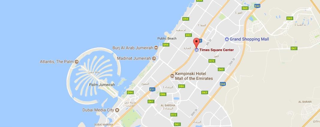 térkép Times Square Center Dubai