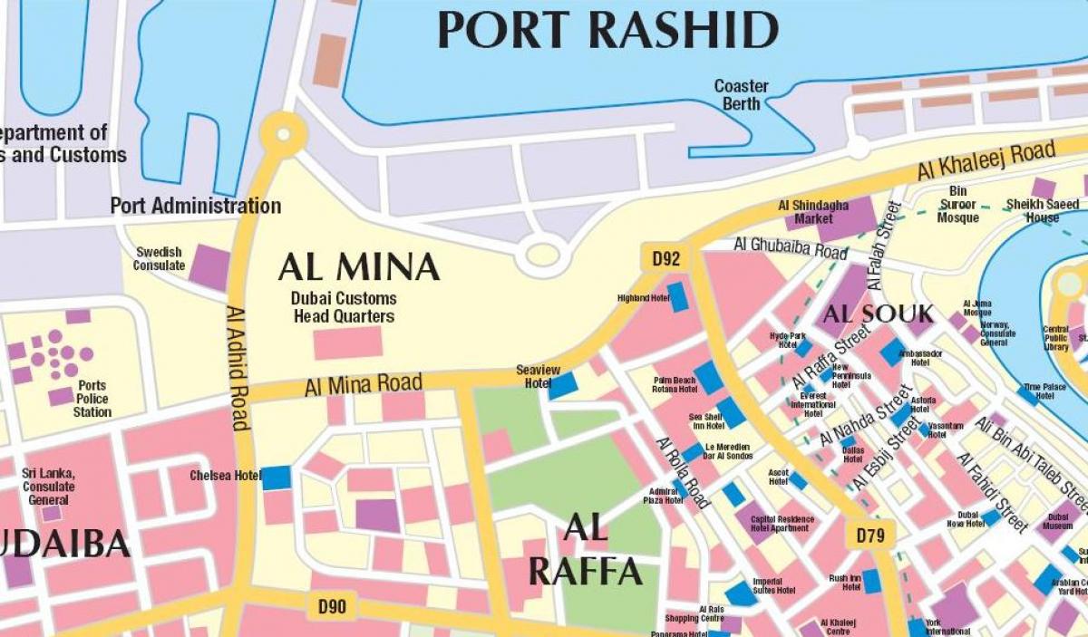 Dubai port térkép