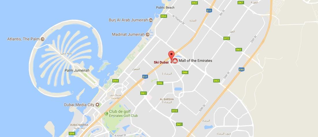 térkép ski Dubai