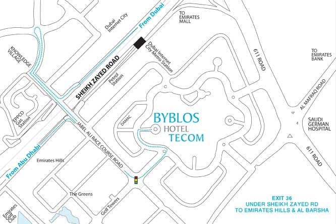 Dubai Tecom térkép