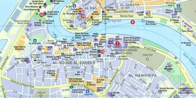 Dubai Abra térkép