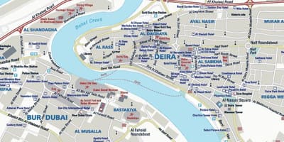 Térkép Deira Dubai
