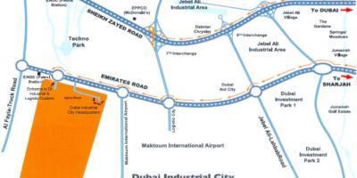 Térkép Dubai ipari város