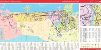 Dubai közlekedési térkép