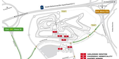 Térkép Dubai motor city