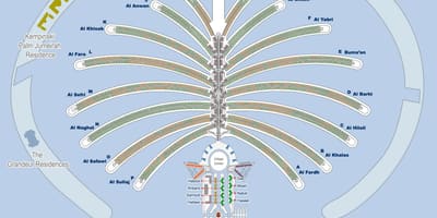 Térkép Palm Dubai