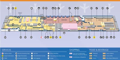 Dubai 2-es terminál térkép