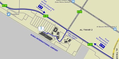 Térkép Dubai repülőtér-mentes övezet