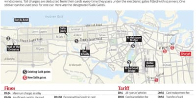 Salik Dubaj térkép