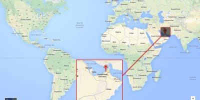 Dubai a térképen