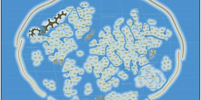 Világ térkép sziget Dubai