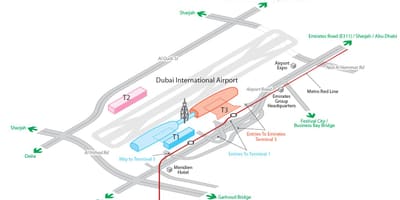 Dxb repülőtér térkép