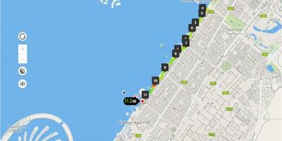 Jumeirah beach futópálya térkép