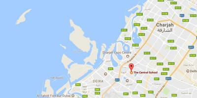 Térkép központi iskola Dubai