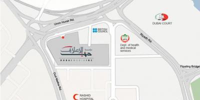 Rashid hospital Dubaj térkép