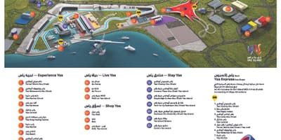 Yas sziget térkép