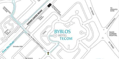 Dubai Tecom térkép